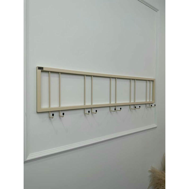 Вешалка настенная металлическая с крючками -115 (бежевый) цена 2 700 ₽ Вешалка настенная металлическая с крючками -115 (бежевый)