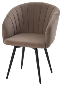 Стул МИШЕЛЬ 360 град. поворот. B5 Капучино, велюр / черный каркас,