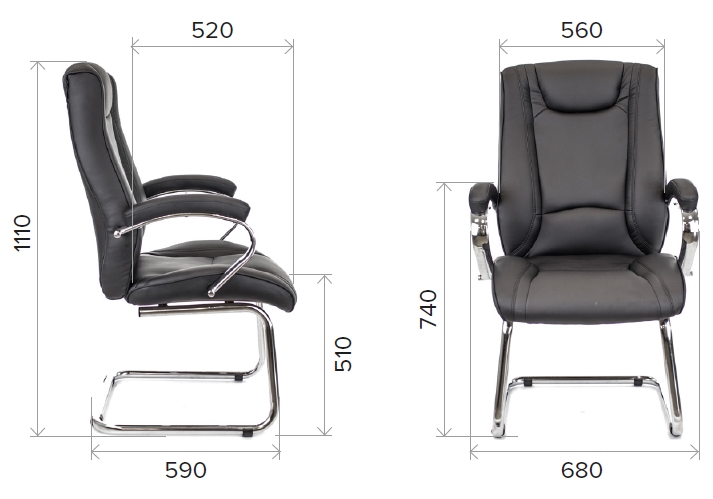 Кресло Everprof King (Кинг) CF Экокожа Черный