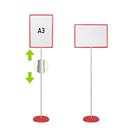ЗНАК А3 Стойка информационная телескопическая красная П.02.02