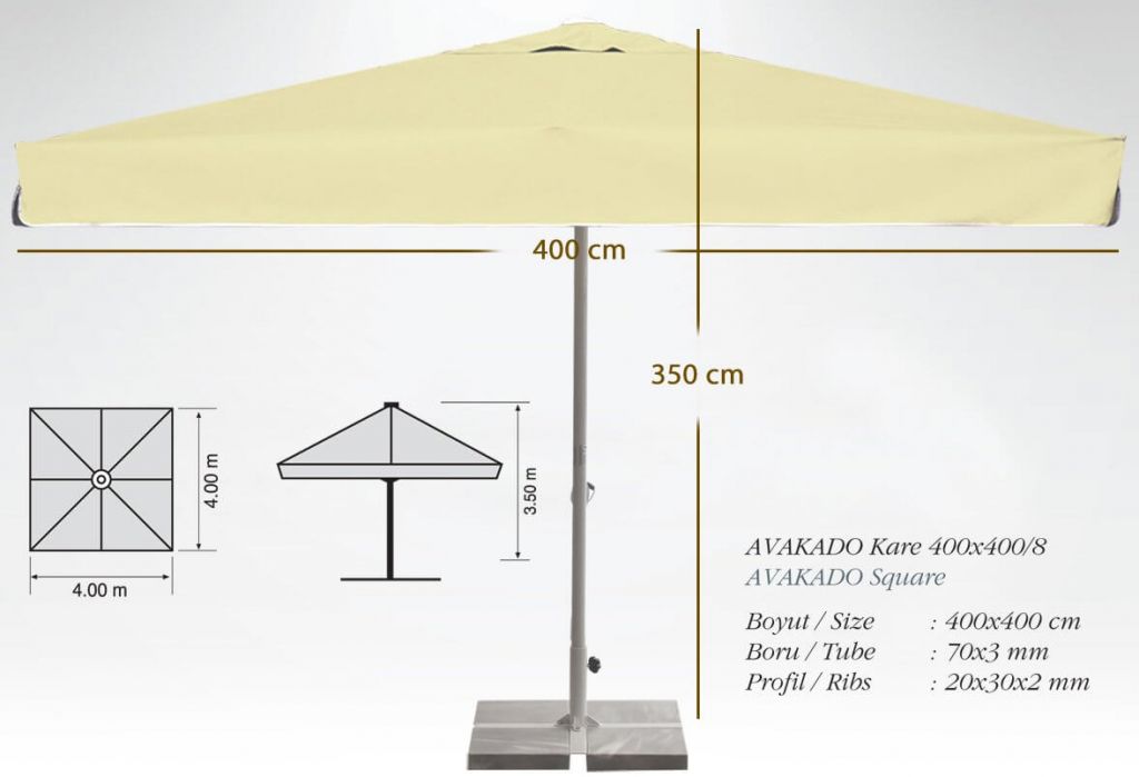 Зонт профессиональный Avocado бежевый