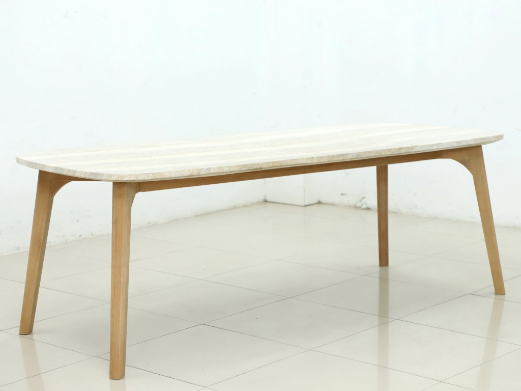 Стол каменный обеденный Mali 225 натуральный