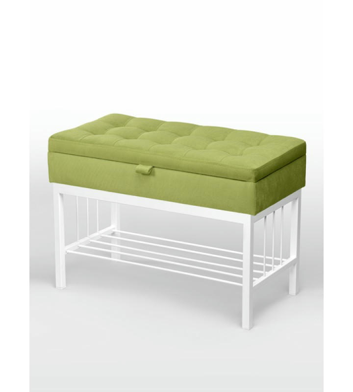 Банкетка Н-76 (белый/салатовый)