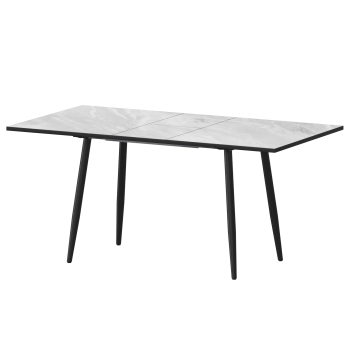 Стол раздвижной Бетта Обеденные столы в пластике Бетта 1100 Лавант/Черный муар