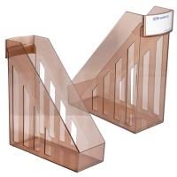 Лоток вертикальный для бумаг, увеличенная ширина (277х100х290 мм), BRAUBERG-MAXI, тонированный, 231055