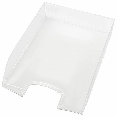 Лоток горизонтальный для бумаг BRAUBERG "Office style", 320х245х65 мм, прозрачный, 237288