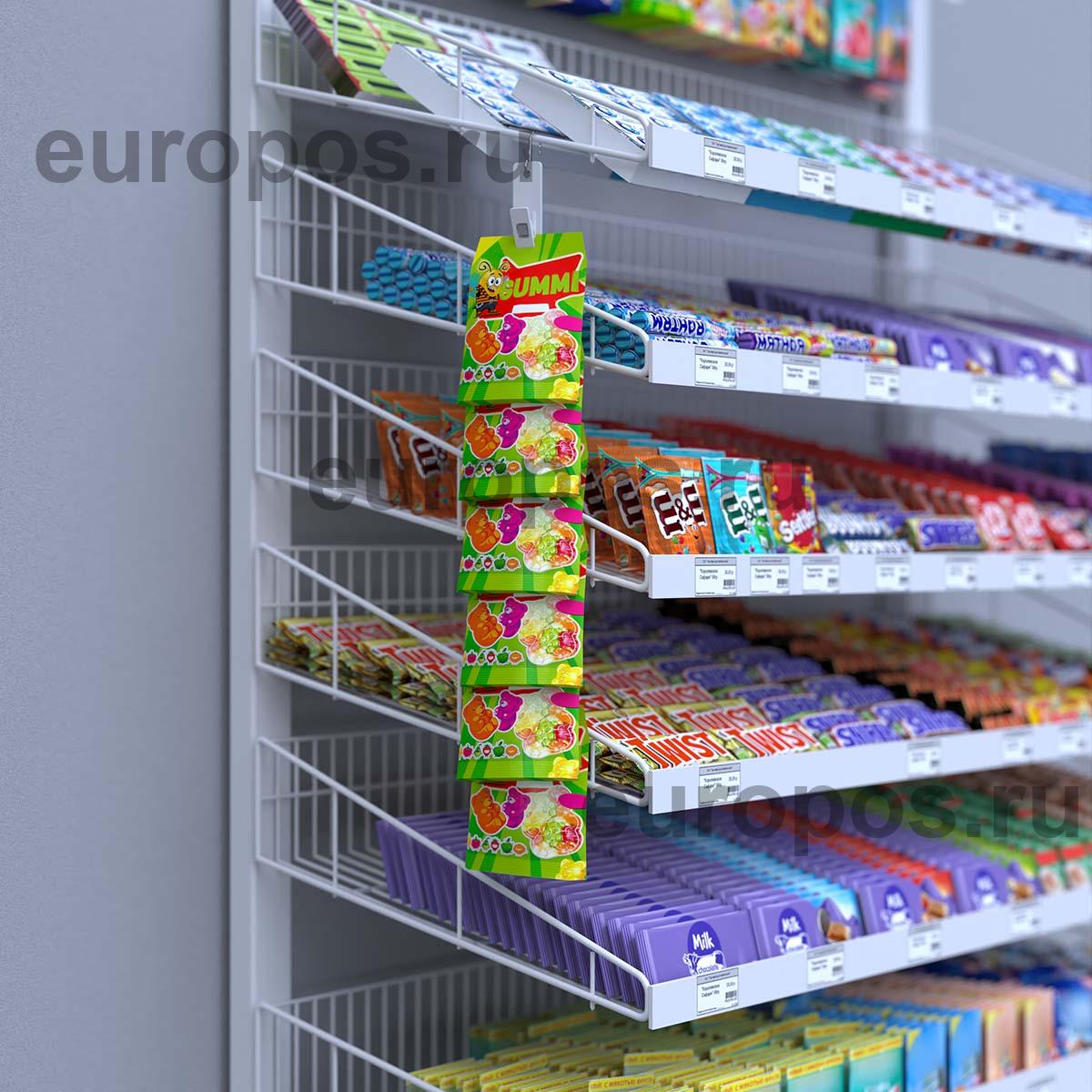 Лента подвесная пластиковая CLIP STRIP-W-08, 6 прищепок