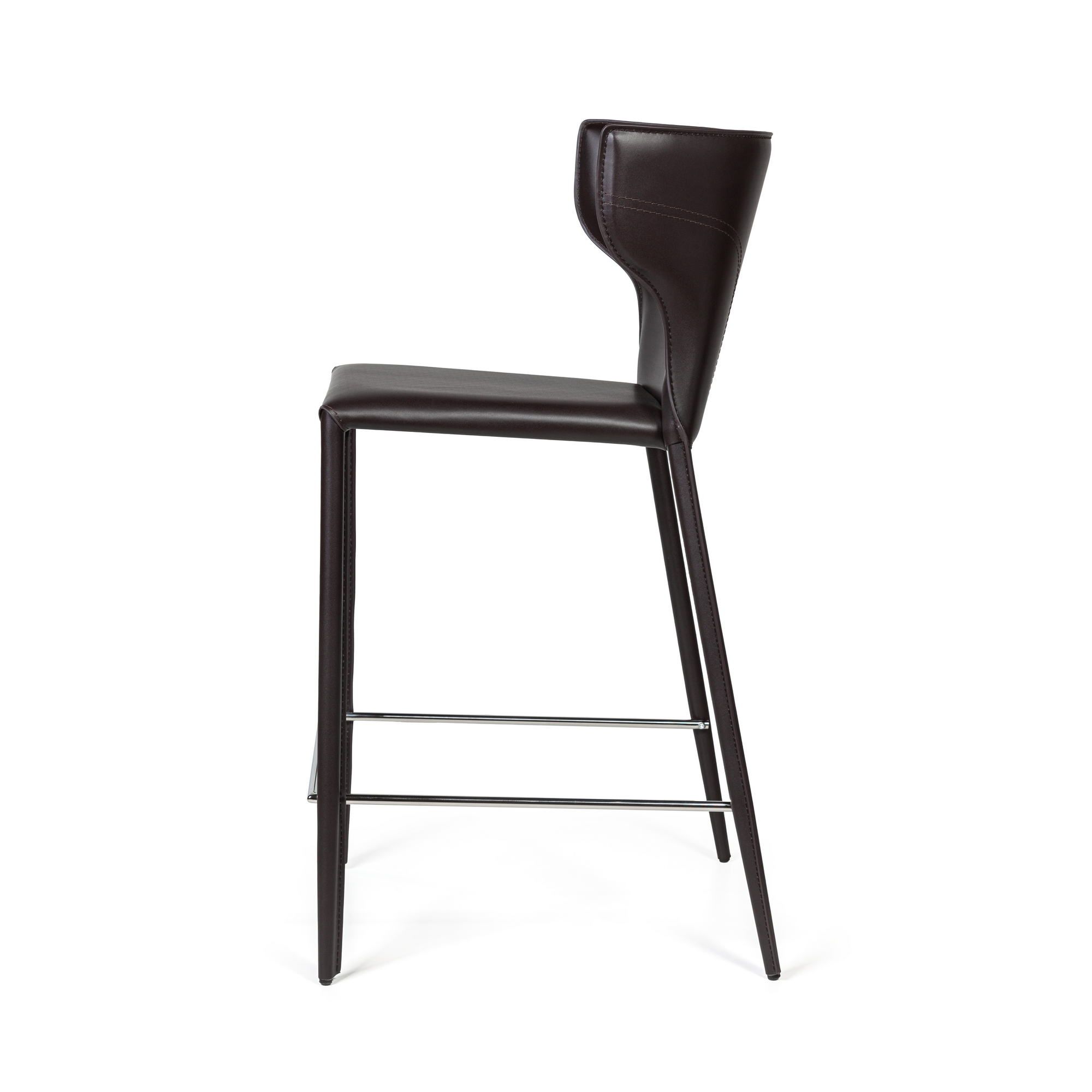 Стул полубарный Аустин, кожа коричневый