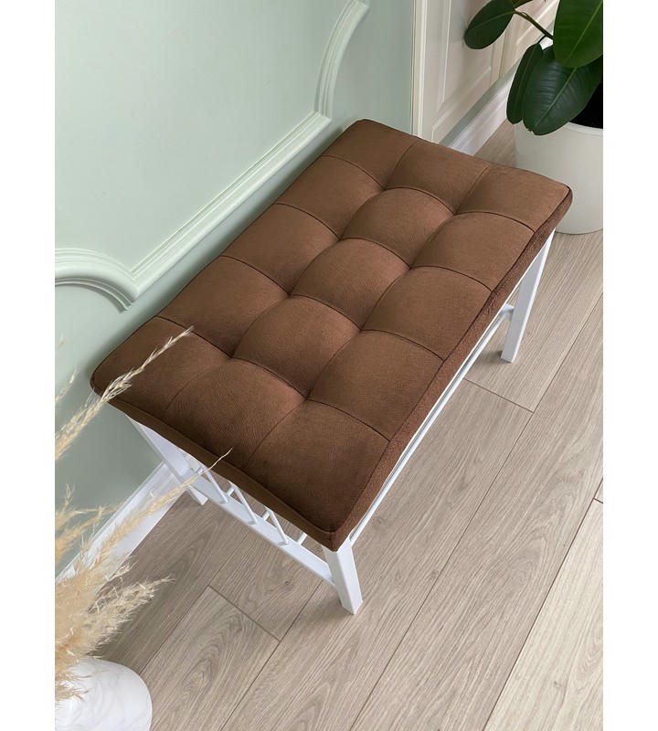 Банкетка Сканди-60 (коричневый/белый)