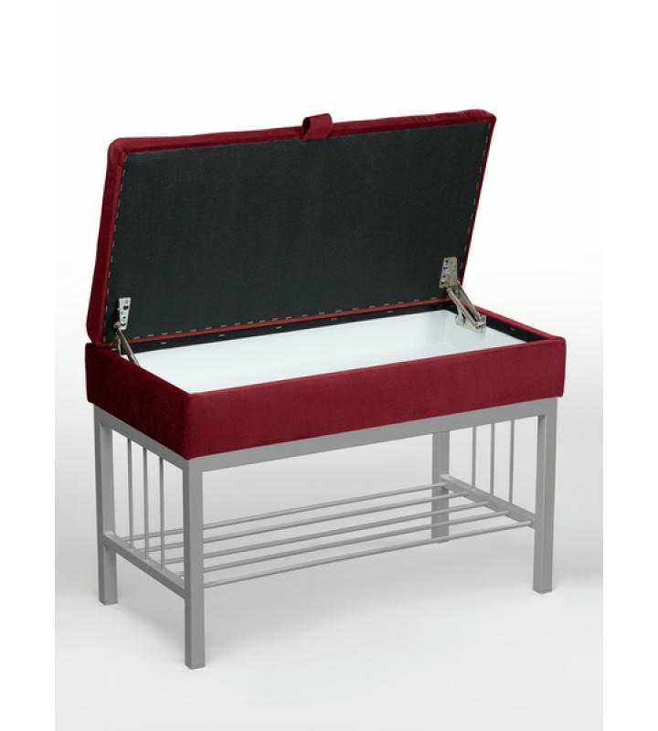 Банкетка Н-76 (серый/красный)