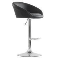 Барный стул Роки черная кожа