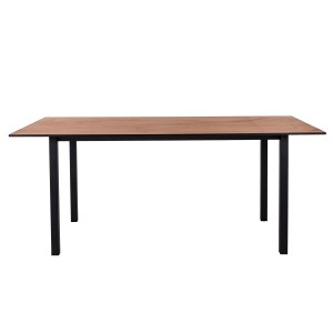 Стол обеденный LuxAlto LA-H33-ST45 черный/дуб HPL 180*90*1,2