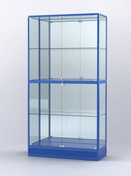 Витрина "АЛПРО" №4-400-3 (задняя стенка - зеркало), Синий