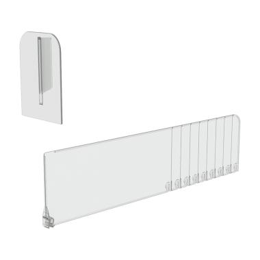 Разделитель высотой 120 мм с передним ограничителем DIV120-BTW120, длина 285-485 мм