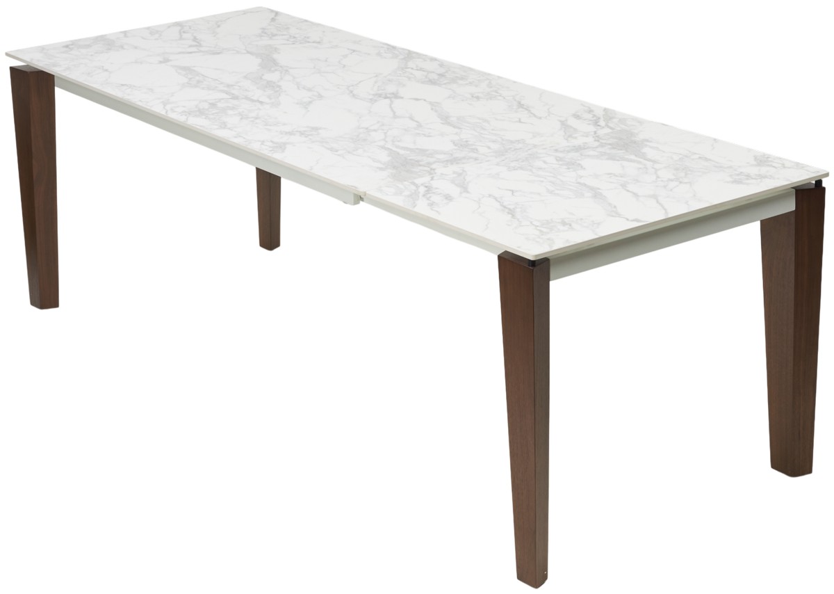 Стол ESMIR 180 MATTE ARABESCATO SOLID CERAMIC/ орех, ®DISAUR