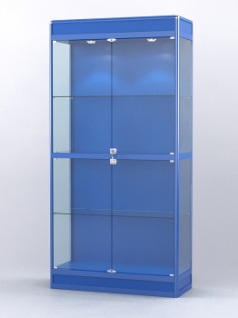 Витрина "АЛПРО" №3-400-1 (задняя стенка - ДВП), Синий