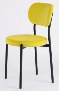 Стул ПАКО H-19 Желтый, велюр / черный каркас