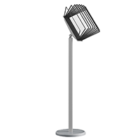 МАЧТА-03.А4Gr.Bk Демосистема напольная серая 10 черных панелей А4