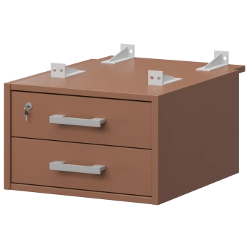 Тумба подвесная для столов на м/каркасе гл.730 мм Арго-М АМТ2-02М.73 Терракота/Белый