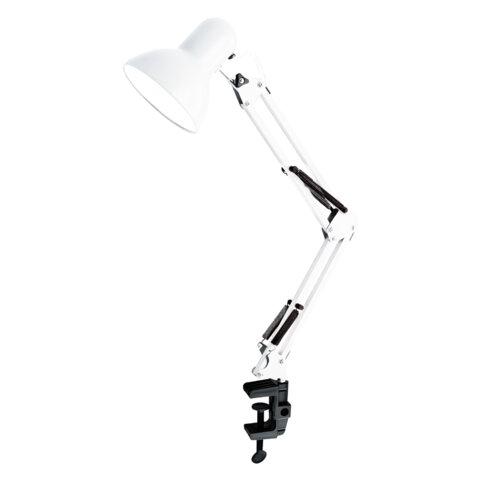 Настольная лампа-светильник SONNEN TL-006, струбцина, 40 Вт, Е27, белый, высота 50 см, 237649