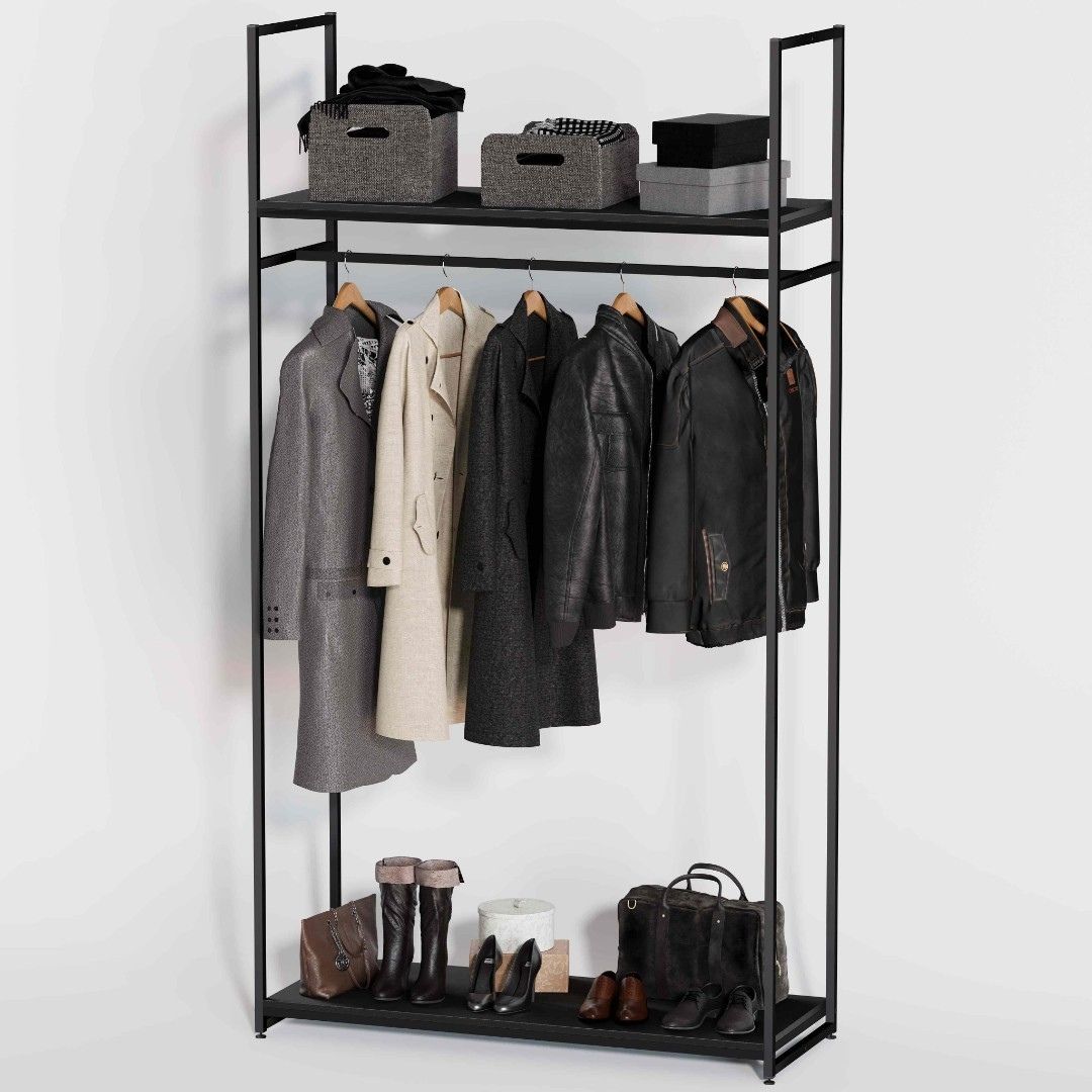 Стеллаж для одежды в стиле Лофт A22120-02 (220х120х45)