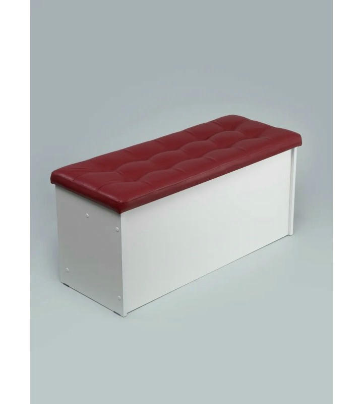 Банкетка ПВЗ-900 с зеркалом Кожа (бордовый)