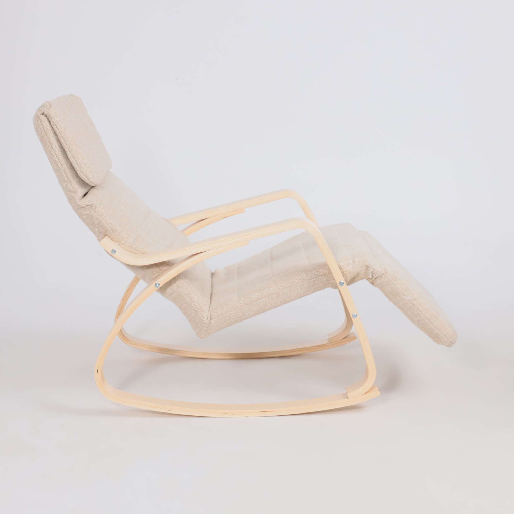 Кресло-качалка Smart, бежевый, ткань