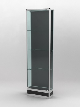 Витрина "ПРОФИЛЬ ПОДИУМ" №4-200-1 (задняя стенка - ДВП), Черный