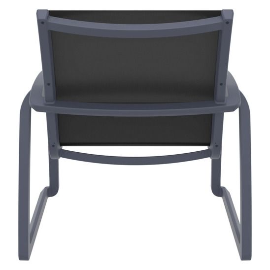 Кресло пластиковое Фронте, темно-серый, черный