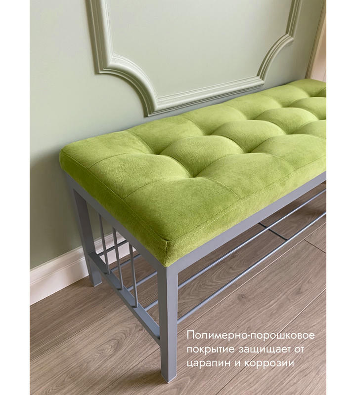 Банкетка Сканди-96-1 (салатовый/серый)