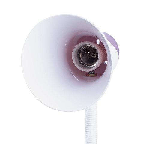 Настольная лампа / светильник SONNEN OU-607, на подставке, цоколь Е27, белый/фиолетовый, 236682