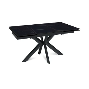 Стол раскладной Strong (140+40+40), керамика матовая Black Gold