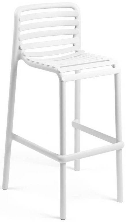 Стул пластиковый барный Doga Stool белый