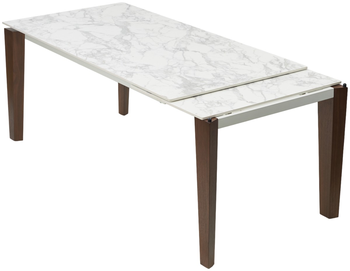 Стол ESMIR 180 MATTE ARABESCATO SOLID CERAMIC/ орех, ®DISAUR