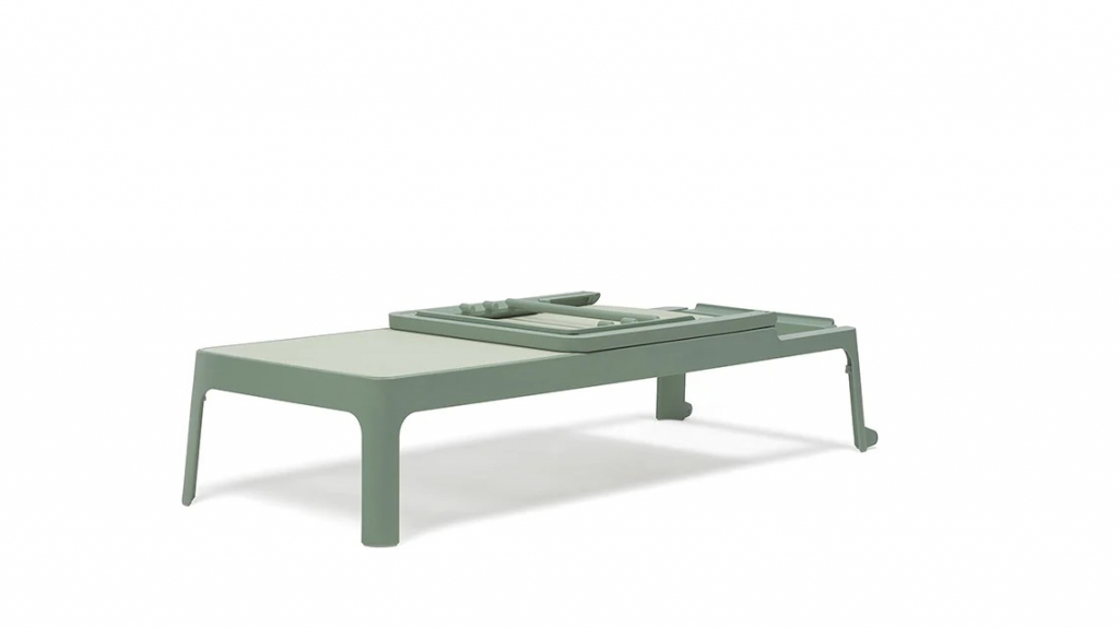 Шезлонг-лежак пластиковый Plano мятный