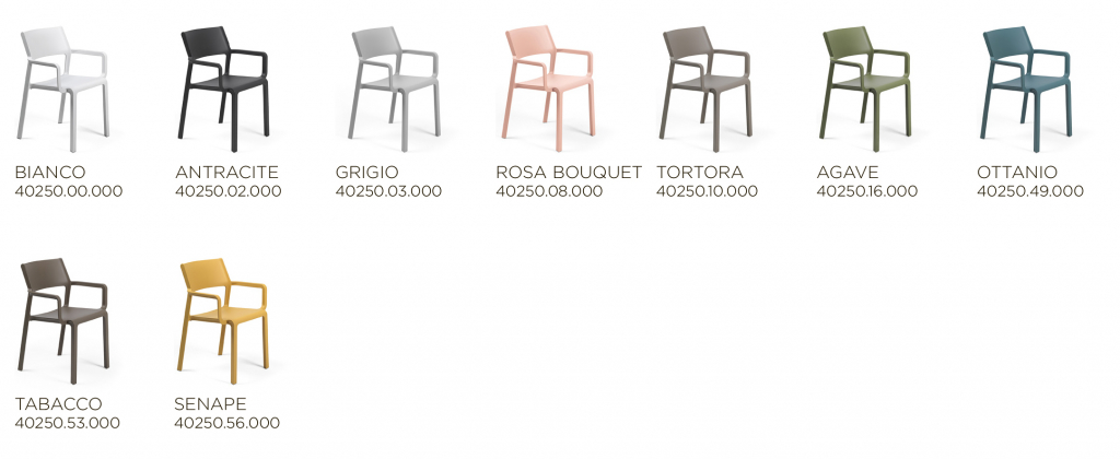 Кресло пластиковое Trill Armchair антрацит