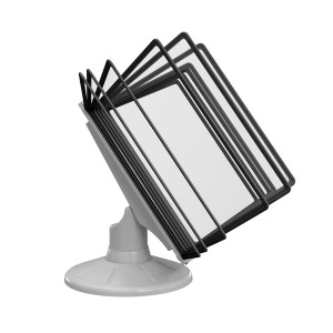 СЮИТА-01.А4Gr.Bk Демосистема настольная вращающаяся серая 10 черных панелей А4