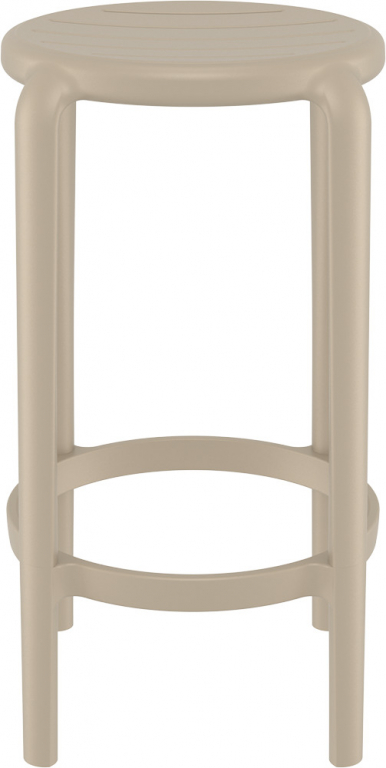 Табурет пластиковый полубарный Tom Bar 65 бежевый