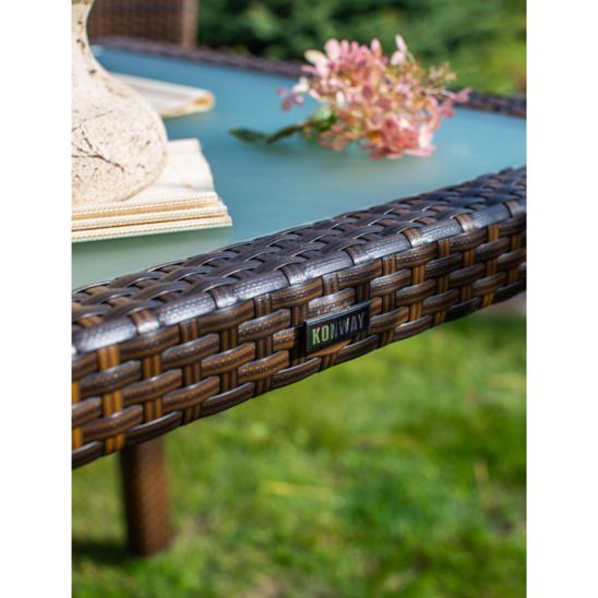 Стол садовый Панама, табак, 120