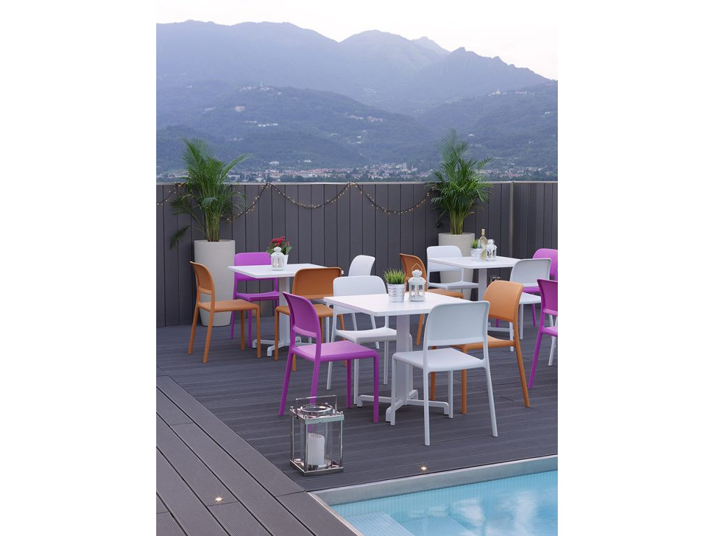 Стул пластиковый Riva Bistrot белый