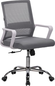 Кресло Everprof Simple White (Симпл Белый) Сетка Серый