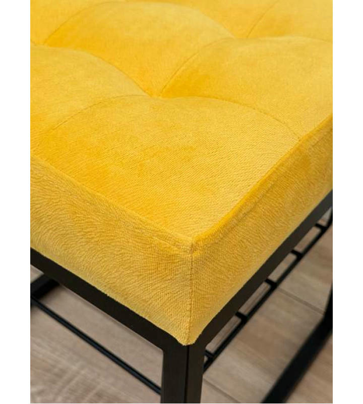 Банкетка Марсей 40-44 с полкой (желтый/черный)