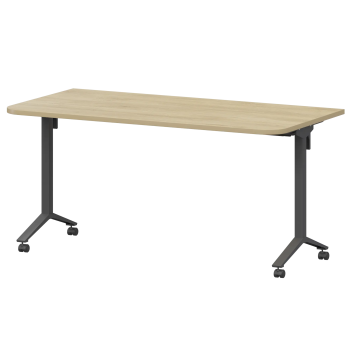 Стол мобильный складной радиусный Моби МБ25-140.70Р Баттл Рок/Антрацит