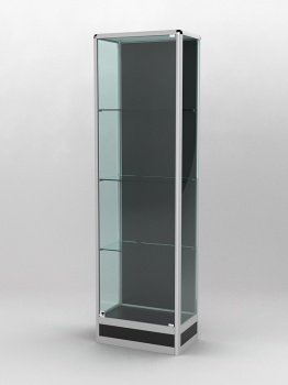 Витрина "ПРОФИЛЬ ПОДИУМ" №4-300-1 (задняя стенка - ДВП), Черный