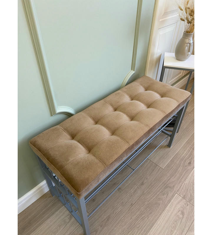 Банкетка Сканди-96-2 (светло-коричневый/серый)