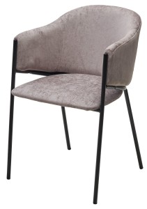 Стул ДИЛЛ, цвет RAIN 11 капучино, велюр / черный каркас