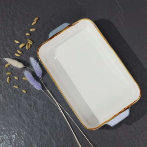 Форма для запекания прямоугольная VITAL, фарфор, синий, 27*15*4,5см