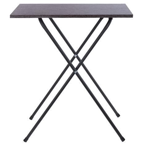 Стол BRABIX "Smart CD-011", 600х380х705 мм, ЛОФТ, складной, металл/ЛДСП ясень, каркас черный, 641879