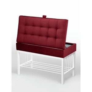 Банкетка Н-76 (белый/красный)