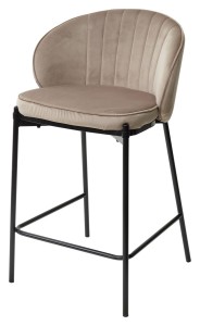 OLD Полубарный стул WENDY BLUVEL-40 BEIGE (H=65), велюр